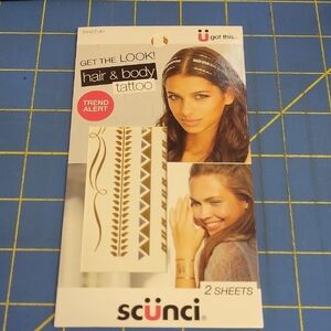 Scunci Trendy Hair & Body Tattoos - Gold New